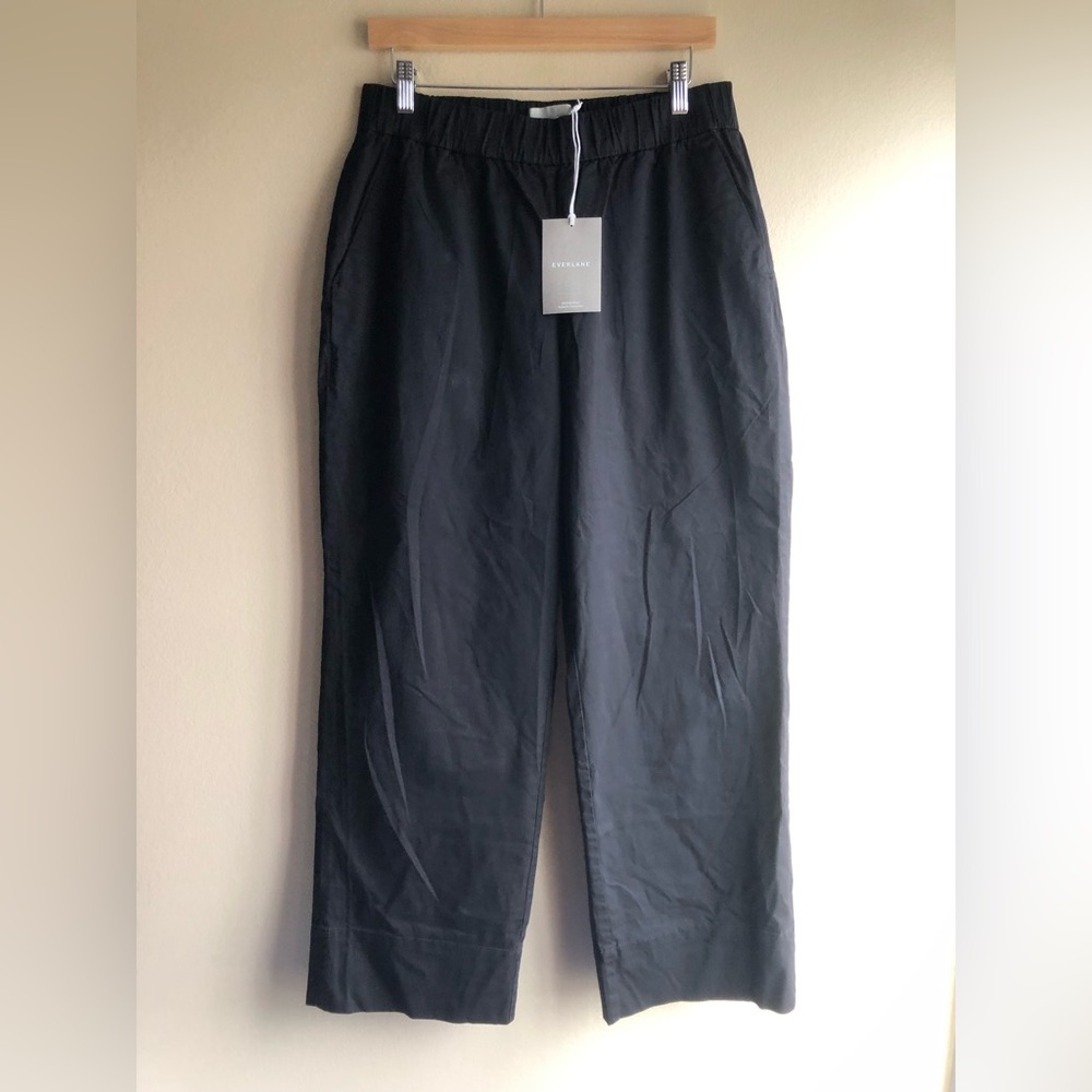 NWT Everlane The Easy Pant Black Size L Straight Leg - Picture 7 of 14